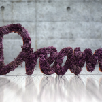 Декоративен надпис от мъх "Dream"