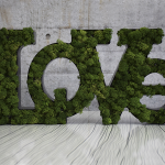 Декоративен надпис от мъх "Love 1"