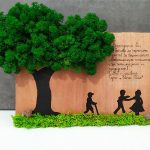 Картина от мъх "Дърво на благодарността"